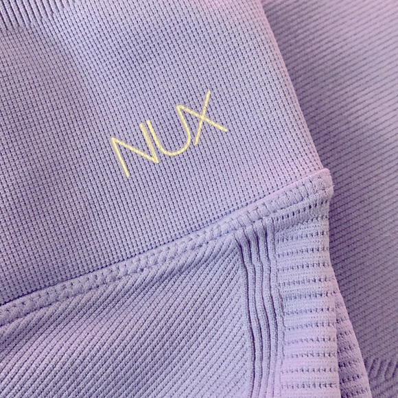 Peloton NUX lilac legging pants fun textured striped stretch sz M - Picture 6 of 8